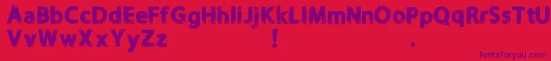 NORIKEE DEMO-Schriftart – Violette Schriften auf rotem Hintergrund