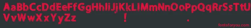 フォントNORIKEE DEMO – 黒い背景に赤い文字