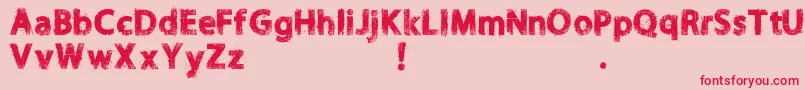 フォントNORIKEE DEMO – ピンクの背景に赤い文字