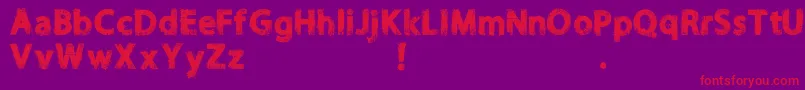 NORIKEE DEMO Font – Red Fonts on Purple Background