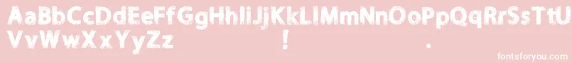 Fonte NORIKEE DEMO – fontes brancas em um fundo rosa
