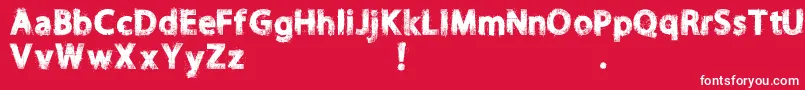 Шрифт NORIKEE DEMO – белые шрифты на красном фоне