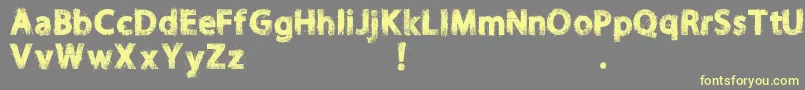 Шрифт NORIKEE DEMO – жёлтые шрифты на сером фоне