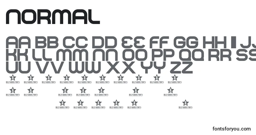 A fonte NORMAL   (135708) – alfabeto, números, caracteres especiais