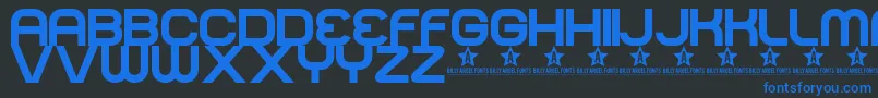 Police NORMAL   – polices bleues sur fond noir