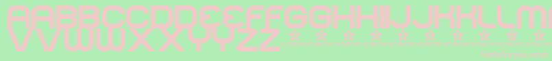 Czcionka NORMAL   – różowe czcionki na zielonym tle