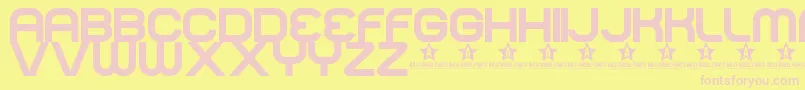 Czcionka NORMAL   – różowe czcionki na żółtym tle