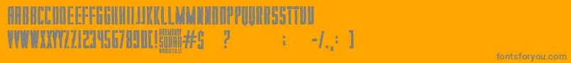 Normandy Squad Font – Gray Fonts on Orange Background