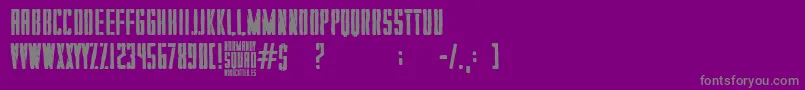 Normandy Squad Font – Gray Fonts on Purple Background