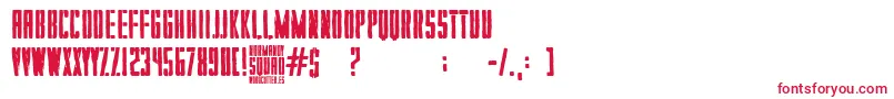 Normandy Squad Font – Red Fonts on White Background