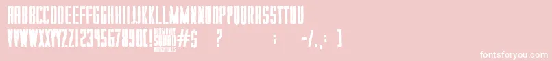 Normandy Squad Font – White Fonts on Pink Background