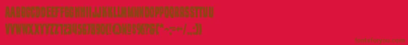 fuente Woodstamp – Fuentes Marrones Sobre Fondo Rojo