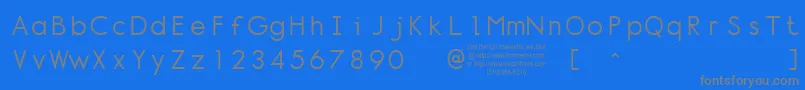 NORMT   -Schriftart – Graue Schriften auf blauem Hintergrund