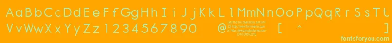 Шрифт NORMT    – зелёные шрифты на оранжевом фоне
