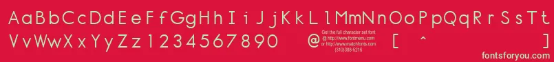 フォントNORMT    – 赤い背景に緑の文字