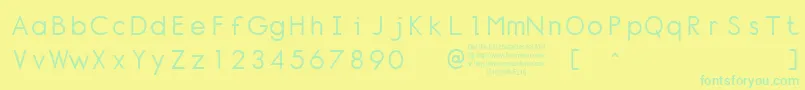 fuente NORMT    – Fuentes Verdes Sobre Fondo Amarillo