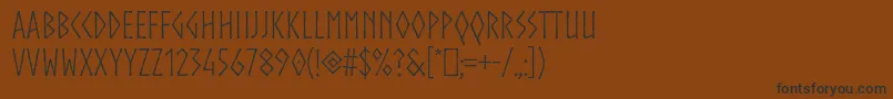 Шрифт Norse – чёрные шрифты на коричневом фоне