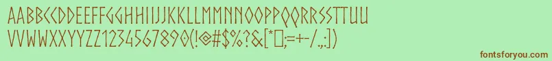 Norse Font – Brown Fonts on Green Background