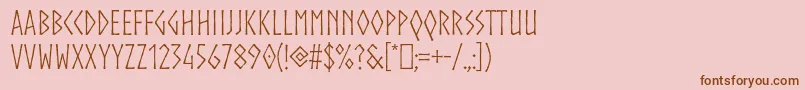 Norse Font – Brown Fonts on Pink Background