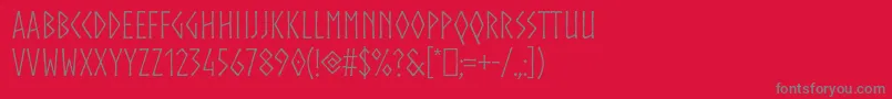 Norse Font – Gray Fonts on Red Background