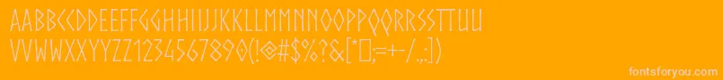 Norse Font – Pink Fonts on Orange Background