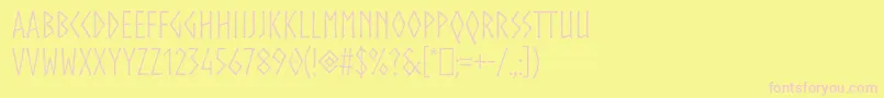Norse Font – Pink Fonts on Yellow Background