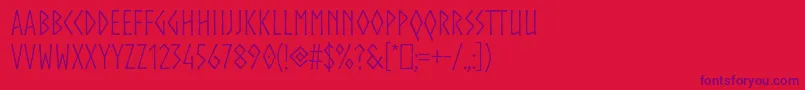 Norse Font – Purple Fonts on Red Background