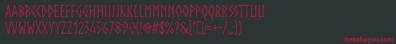 Norse Font – Red Fonts on Black Background