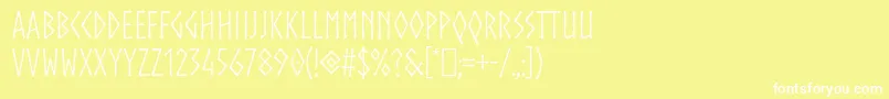 Norse Font – White Fonts on Yellow Background