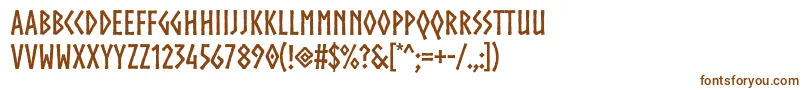 Norsebold-fontti – ruskeat fontit valkoisella taustalla