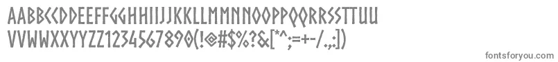 フォントNorsebold – 白い背景に灰色の文字