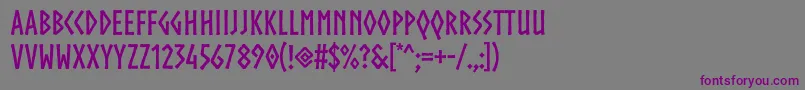 Шрифт Norsebold – фиолетовые шрифты на сером фоне