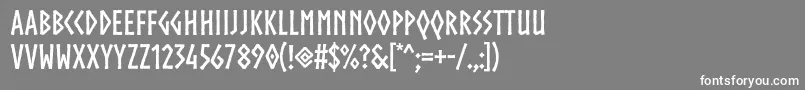 フォントNorsebold – 灰色の背景に白い文字