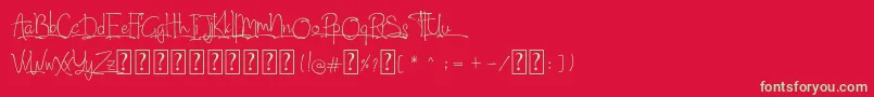 North City Font – Green Fonts on Red Background