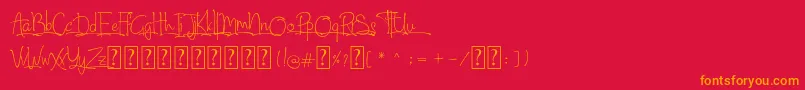 North City Font – Orange Fonts on Red Background