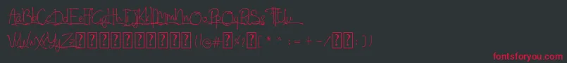 North City Font – Red Fonts on Black Background