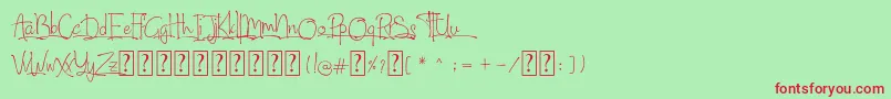 North City Font – Red Fonts on Green Background