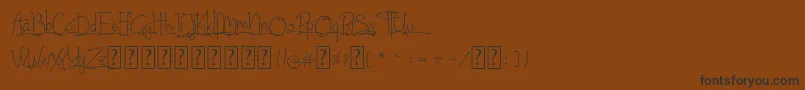 North City Font – Black Fonts on Brown Background