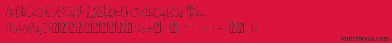 North City Font – Black Fonts on Red Background