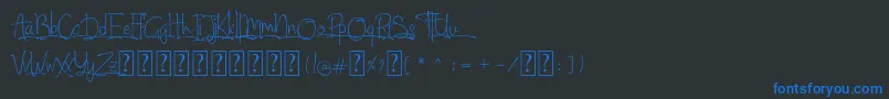 North City Font – Blue Fonts on Black Background