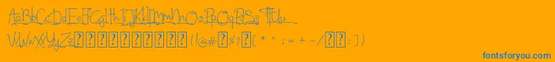 North City Font – Blue Fonts on Orange Background