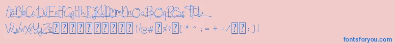 North City Font – Blue Fonts on Pink Background