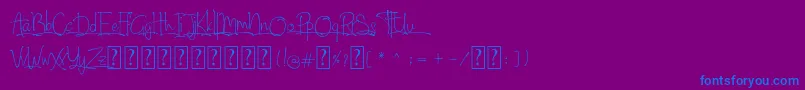North City-Schriftart – Blaue Schriften auf violettem Hintergrund