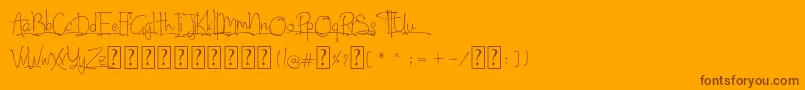 North City Font – Brown Fonts on Orange Background