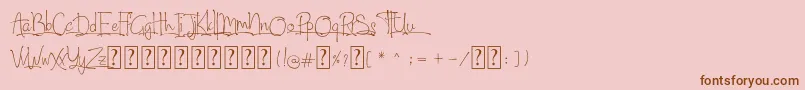 North City Font – Brown Fonts on Pink Background