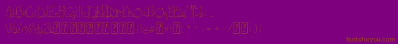 Шрифт North City – коричневые шрифты на фиолетовом фоне