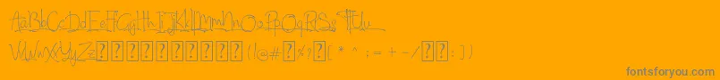 North City Font – Gray Fonts on Orange Background