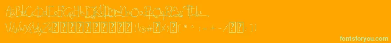 North City Font – Green Fonts on Orange Background