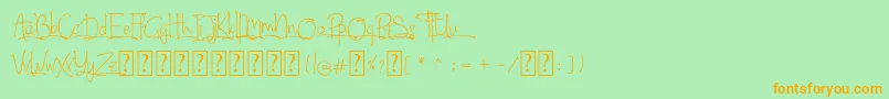 North City Font – Orange Fonts on Green Background