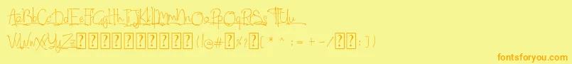 North City Font – Orange Fonts on Yellow Background